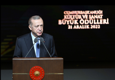 Cumhurbaşkanı Erdoğan, Cumhurbaşkanlığı Kültür ve Sanat Büyük Ödülleri Töreni’nde konuştu