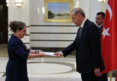 Sri Lanka, Uruguay, İsrail ve Kırgızistan Büyükelçileri Cumhurbaşkanı Erdoğan’a güven mektuplarını takdim etti