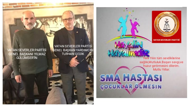 VATAN SEVERLER PARTİSİ GENEL BAŞKAN YARDIMCISI TURHAN GEDİK YENİ YIL MESAJI.