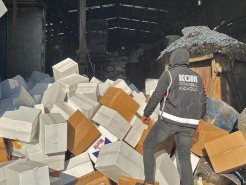 İstanbul’da 123 Ton Kaçak Sigara, Alkol ve Tütün Ele Geçirildi
