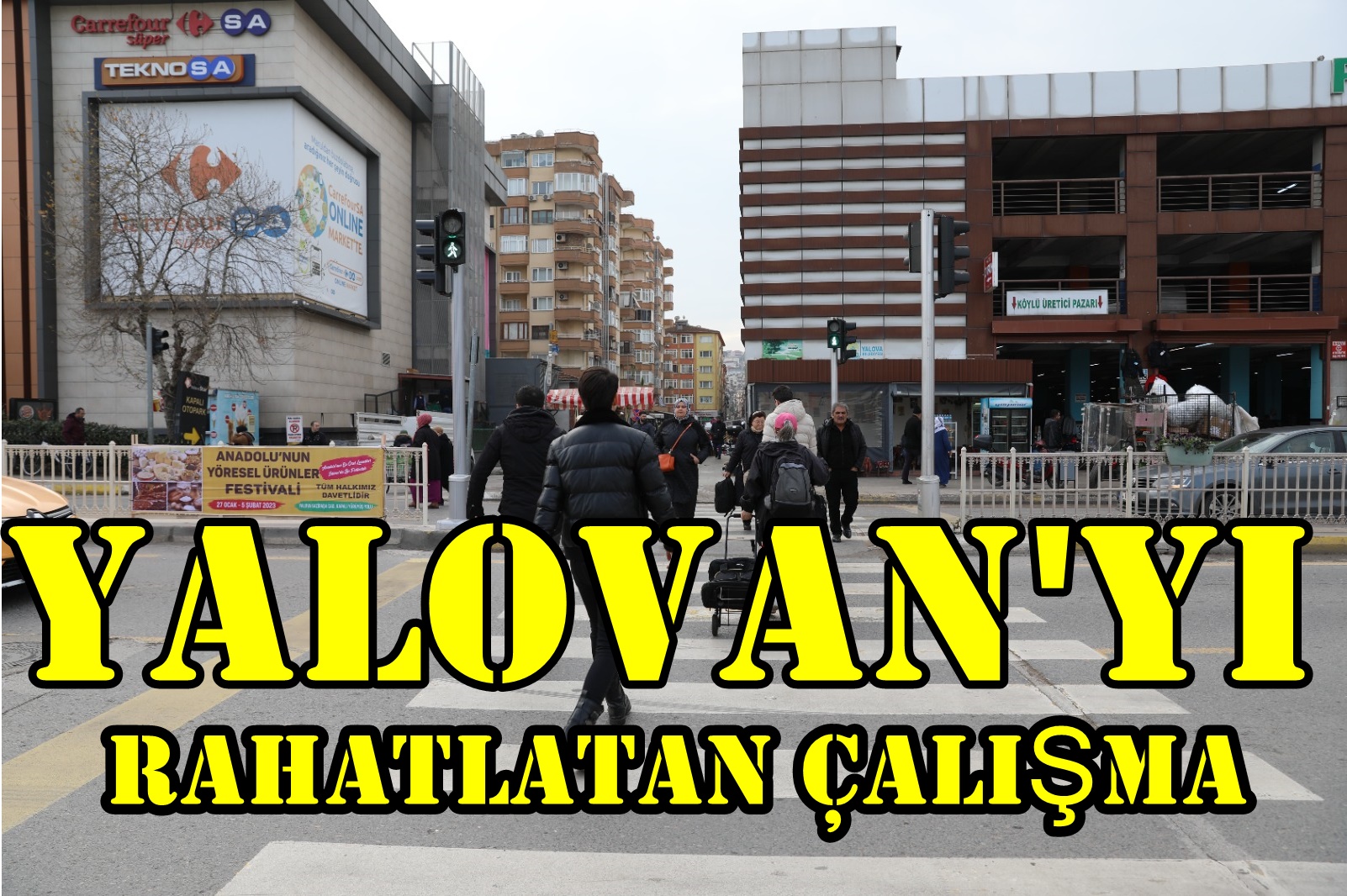 PAZAR PARK ÖNÜNDEKİ TRAFİK SIKIŞIKLIĞI GİDERİLDİ