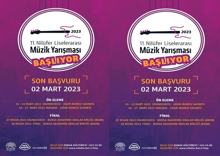 Nilüfer Liselerarası Müzik Yarışması başvuruları başladı