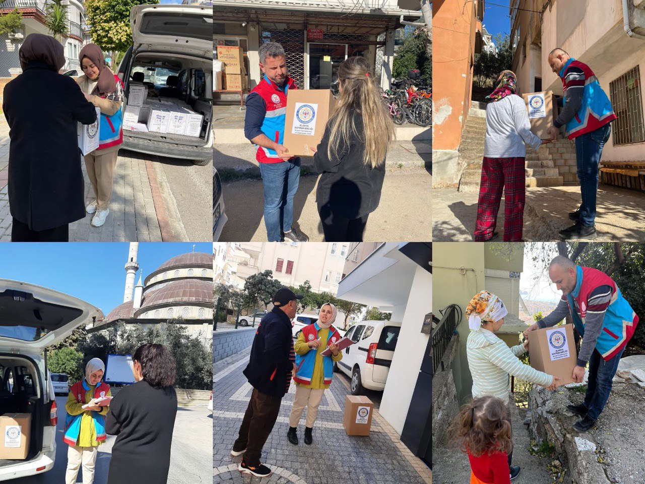 ALANYA KAYMAKAMLIĞI SOSYAL YARDIMLAŞMA VAKFI’NDAN DEPREMZEDELERE KURU ERZAK DAĞITIMI