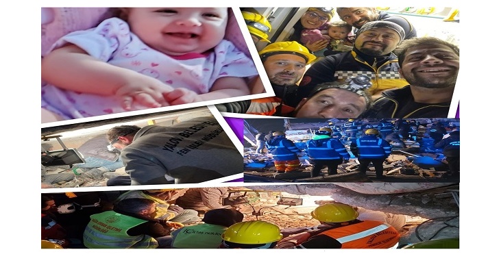 YALOVA BELEDİYESİ EKİPLERİ 9 AYLIK BEBEĞİ 68 SAAT SONRA ENKAZDAN ÇIKARTTI