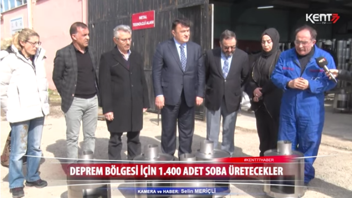 YALOVA DA MESLEKİ EGİTİM MERKEZİ DEPREM BÖLGESİ İÇİN SOBA ÜRETİYORLAR