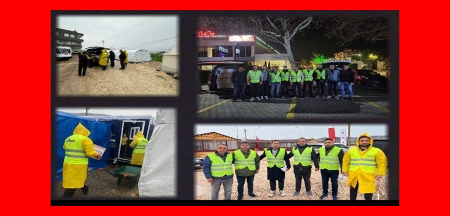 Yadgid yönetimi deprem bölgesinde çalışmalarına devam ediyor