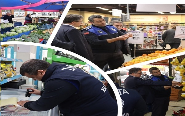 PAZAR VE MARKETLERDE SIKI DENETİM YAPILDI