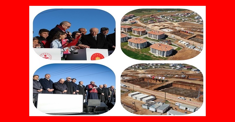 CUMHURBAŞKANI ERDOĞAN NURDAĞI’NDA AFET KONUTLARININ TEMELİNİ ATTI