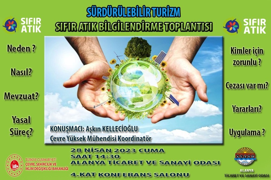 ALTSO’NUN SÜRDÜRÜLEBİLİR TURİZM SIFIR ATIK BİLGİLENDİRME SEMİNERİ YARIN