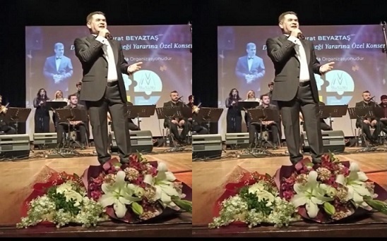 Sanatçı Murat Beyaztaş otizmli çocuklar için sahne aldı