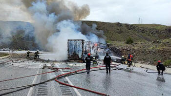 Erzincan da Tanker Kazası
