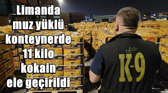 Limanda muz yüklü konteynerde 11 kilo kokain ele geçirildi