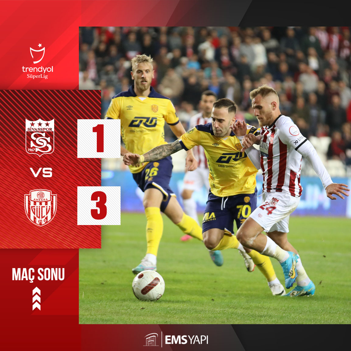 EMS Yapı Sivasspor 1-3 MKE Ankaragücü