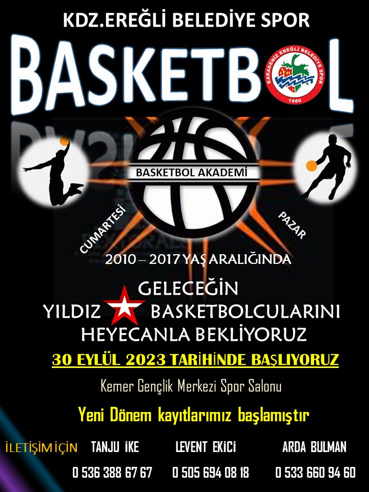 Kdz.Ereğli Belediyespor Kış Dönemi Basketbol Spor Okulu Açılıyor