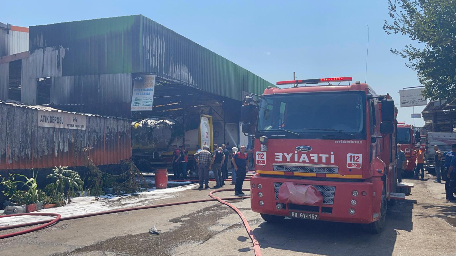 Osmaniye Küçük Sanayi Sitesinde Yangın