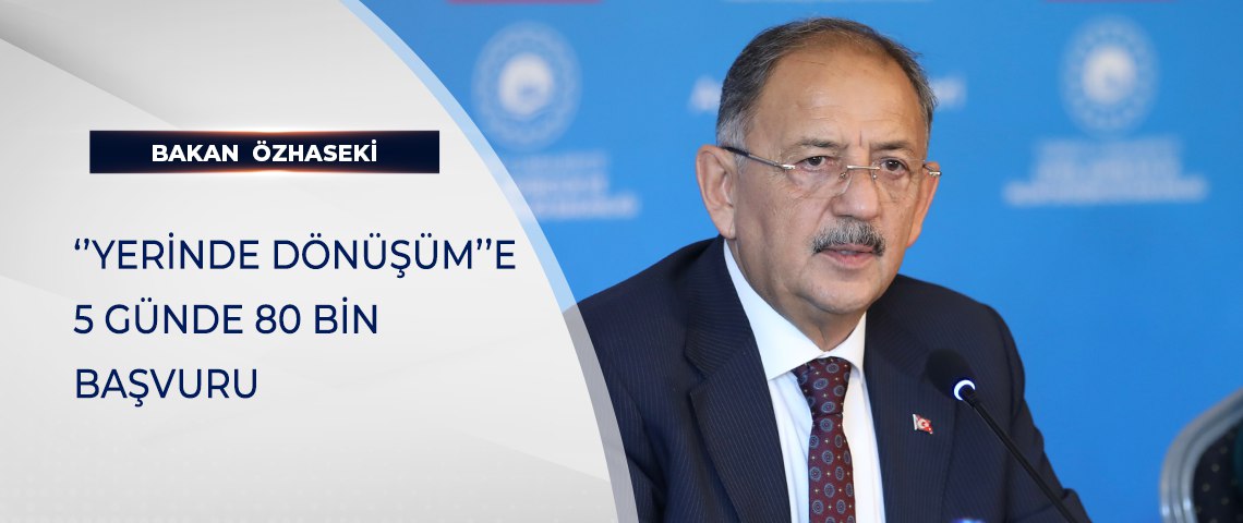 ‘Yerinde Dönüşüm’ Projesine Başvuru Sayısı 5’inci Günde 80 Bine Ulaştı