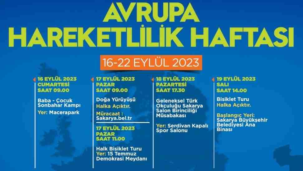 Sakarya Büyükşehir, Avrupa Hareketlilik Haftası Programını Yayımladı