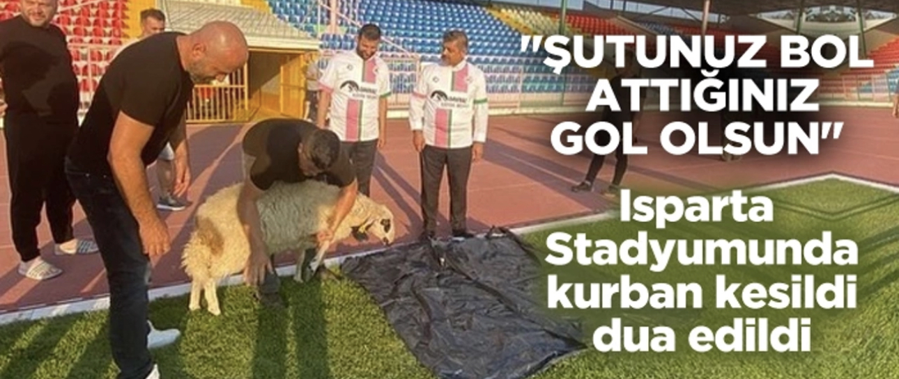 Diyanet-Sen Isparta Şubesi Her Yerde! Isparta Stadyumunda Kurban Kesildi Dua Edildi
