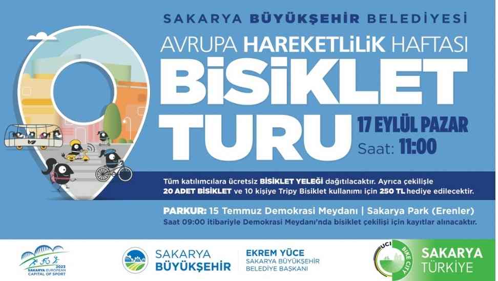 Sakarya Büyükşehir’den Bisiklet Turu