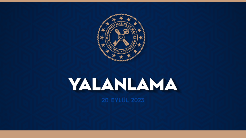 Maliye Bakanından Yalanlama