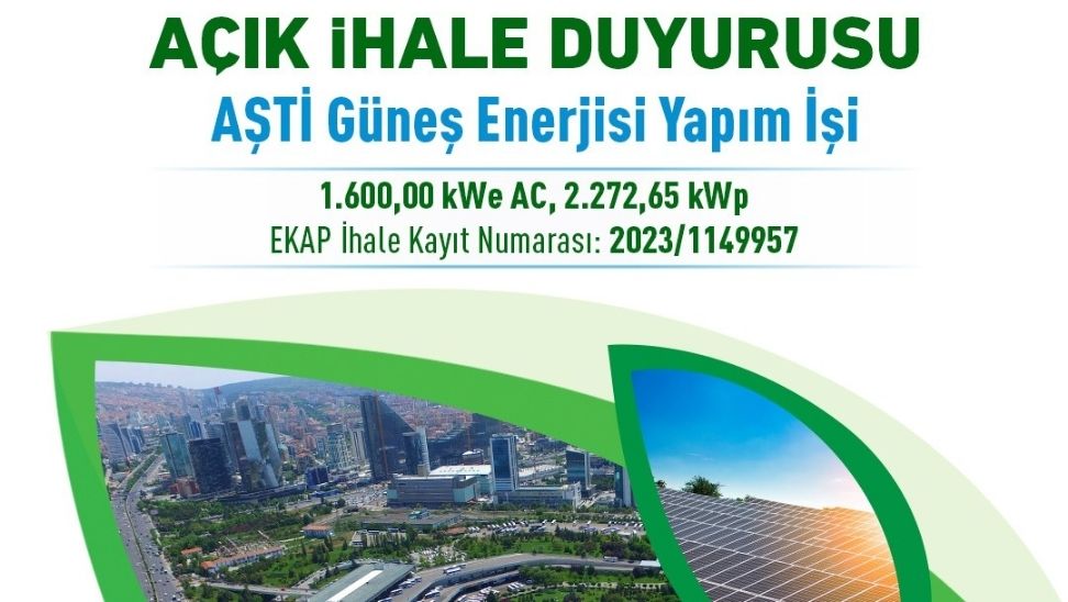 AŞTİ’nin çatısına güneş enerji santrali kurulacak