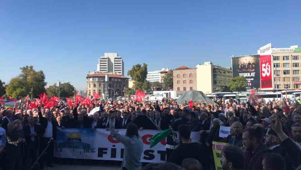 Ankara Ulus’ta İsrail karşıtı eylem düzenlendi