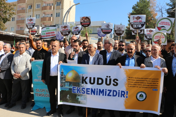 İsrail’in saldırıları Şırnak’ta protesto edildi