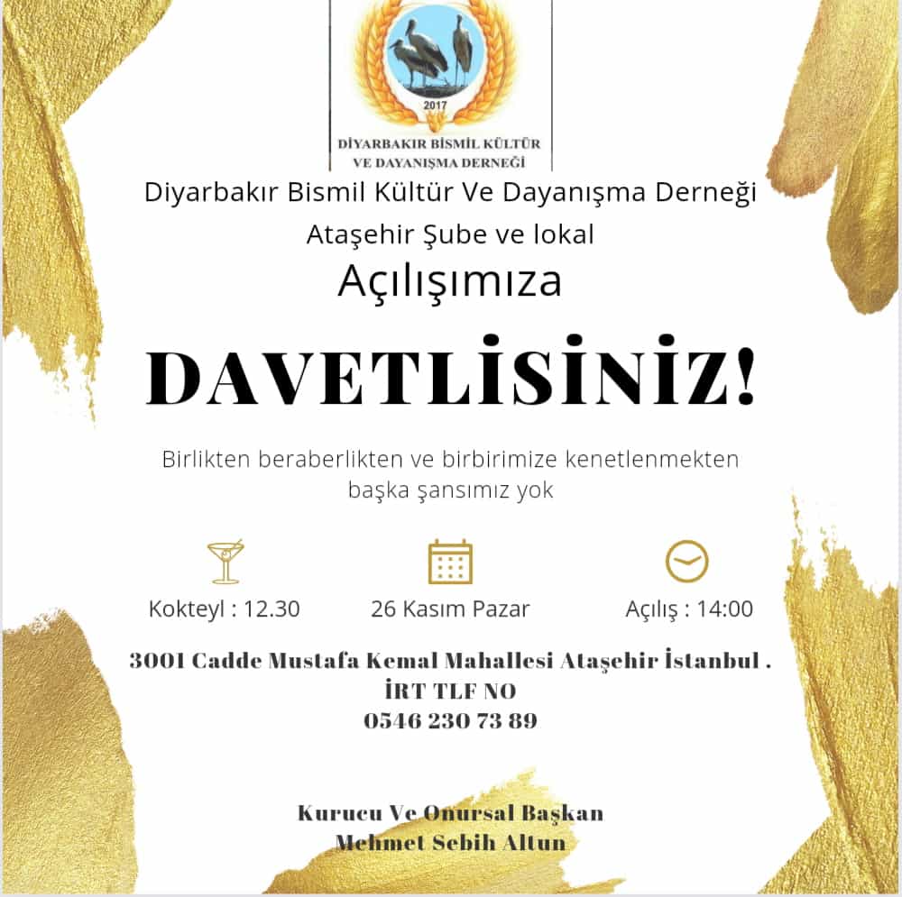 İSTANBUL’DA BİSMİL DERNEKLERİ ARTMAYA DEVAM EDİYOR