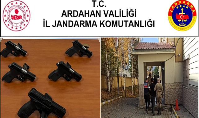 Ardahan’da ruhsatsız tabanca ele geçirildi