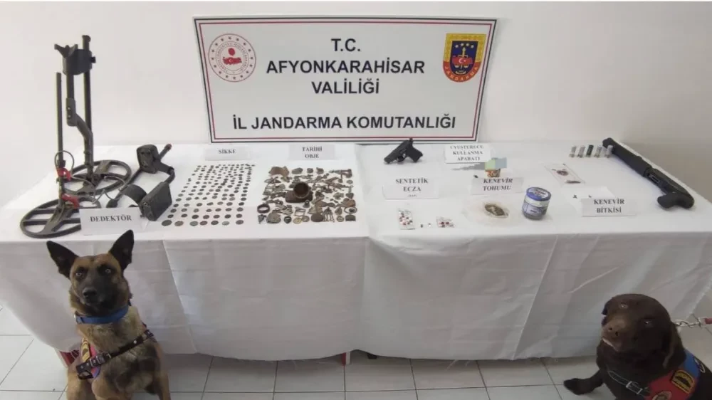 Afyonkarahisar’da uyuşturucu ve tarihi eser operasyonu