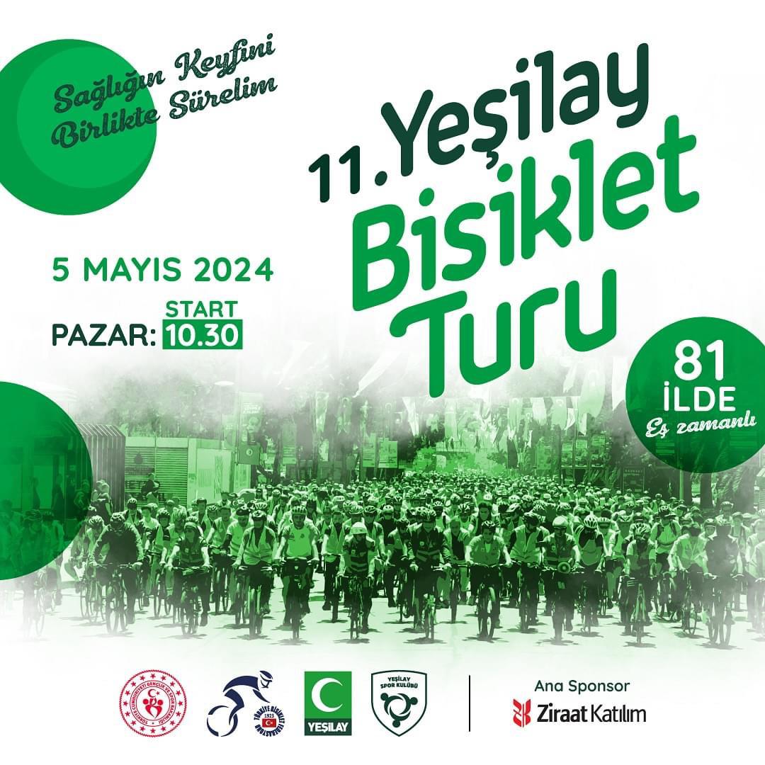 11. Yeşilay bisiklet turu başlıyor