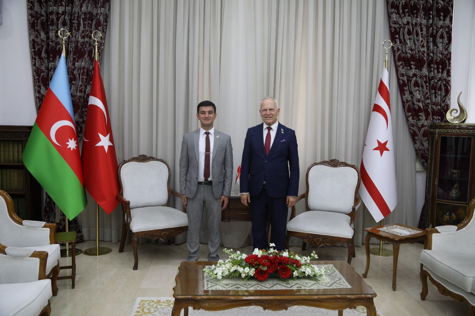 Şahin Aliyev, KKTC Cumhuriyet Meclisi Başkanı Zorlu Töre ile görüştü