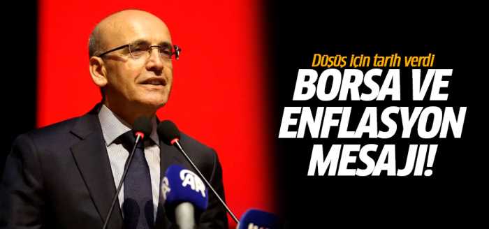 Bakan Şimşek borsa ve enflasyon için tarihi verdi