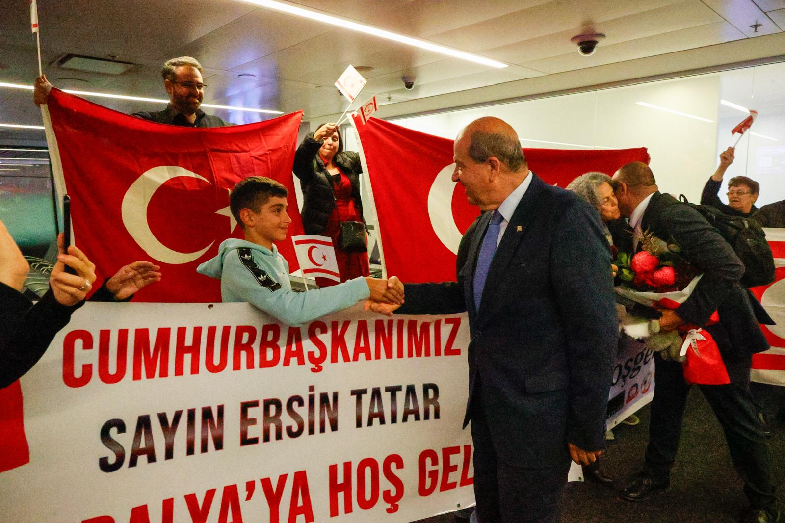 Cumhurbaşkanı Ersin Tatar’a Sydney’de coşkulu karşılama