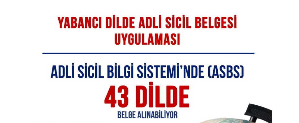 En çok adli sicil belgesi alınan dil İngilizce oldu