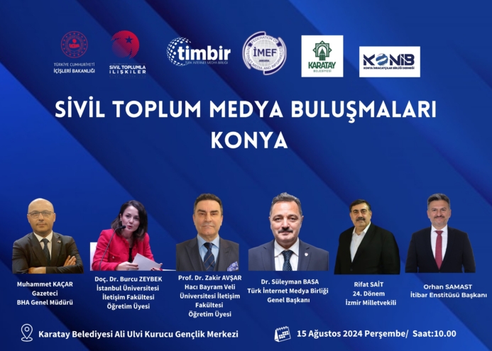 Konya’da, ‘Sivil Toplum Medya Buluşmaları’ gerçekleştirilecek