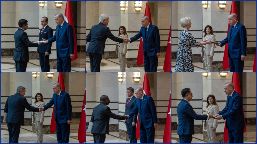 Cumhurbaşkanı Erdoğan, altı ülkenin büyükelçilerini kabul etti