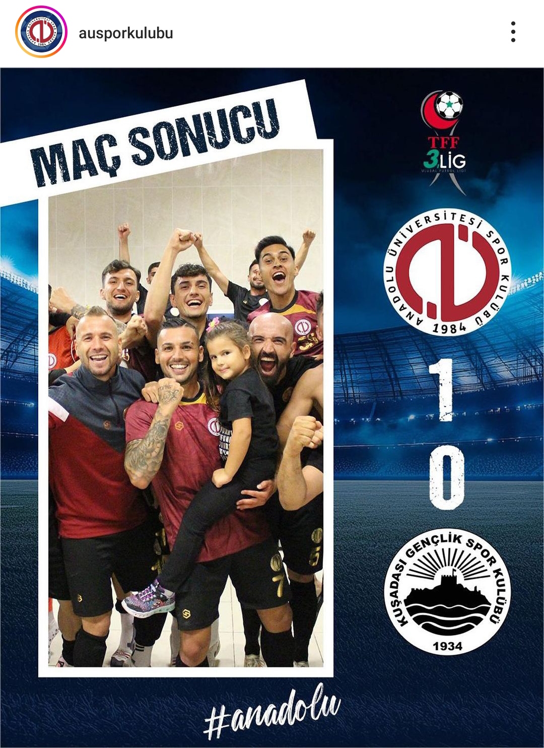 Elazığspor’un gözdesi Anadolu Üniversitesi takımının gözdesi oldu