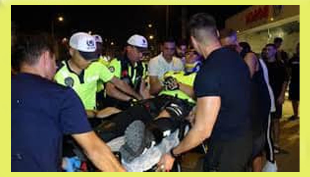 ‘Dur’ ihtarına uymayan ehliyetsiz sürücüyü kovalayan polis memuru kaza yaptı