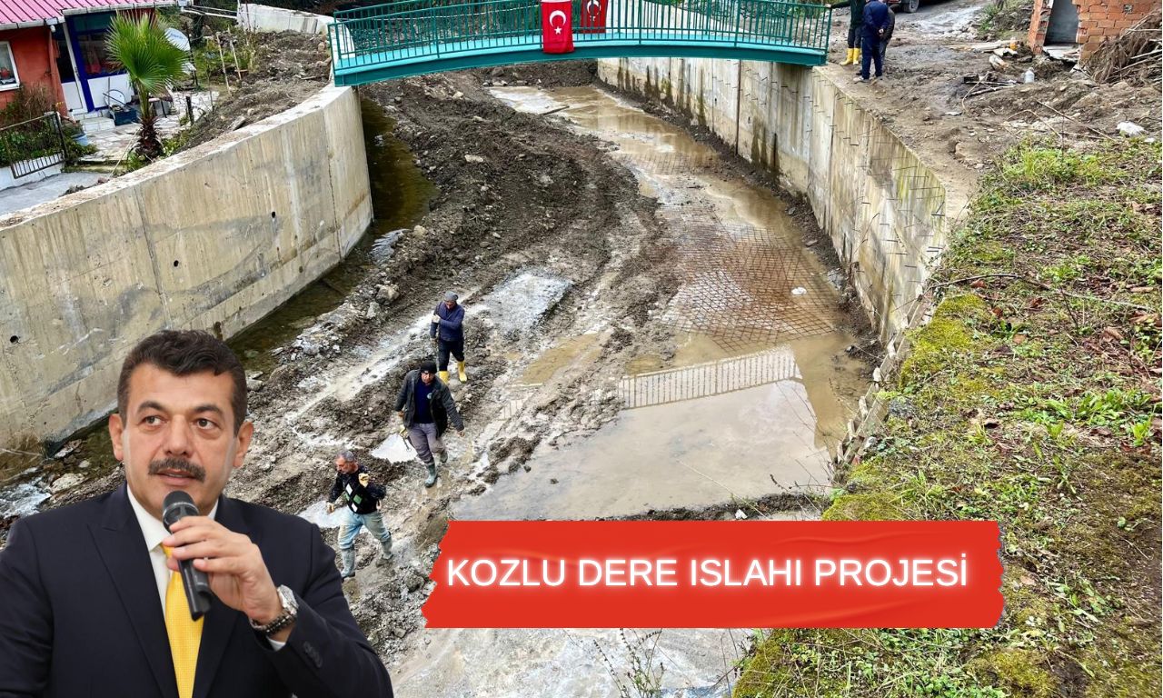 16 milyon TL yatırım bedeliyle Kozlu’da dere ıslahlarına devam ediyoruz