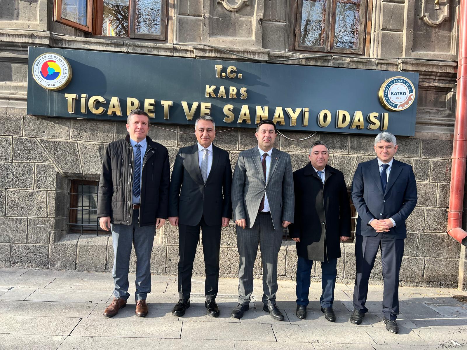 Kars Defterdarı Fatih Polat'tan TSO Başkanı Kadir Bozan'a ziyaret