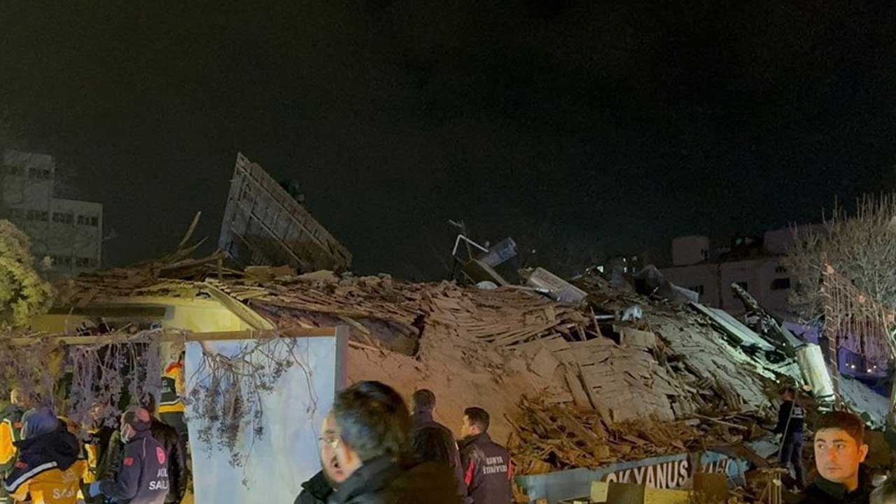 Konya’da 4 katlı bina çöktü: Vali, ilk belirlemelerde enkaz altında 5 kişinin kaldığını aktardı – Birlik Haber Ajansı