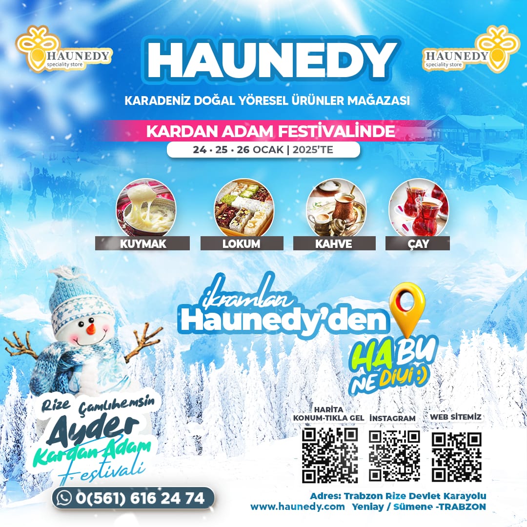 Ayder Kardan Adam Festivali’nde ikramlar Haunedy’den – Birlik Haber Ajansı