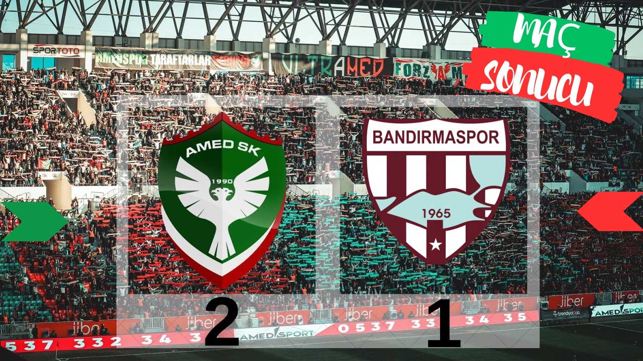 Amed SK, Bandırmaspor’u 2-1 mağlup etti: 4 maç sonra kazandı – Birlik Haber Ajansı