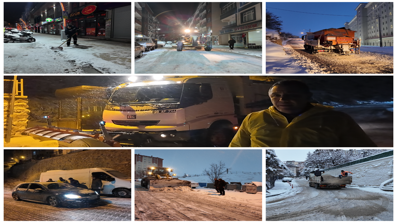 Gümüşhane Belediyesinin karla mücadele çalışmaları sürüyor – Birlik Haber Ajansı