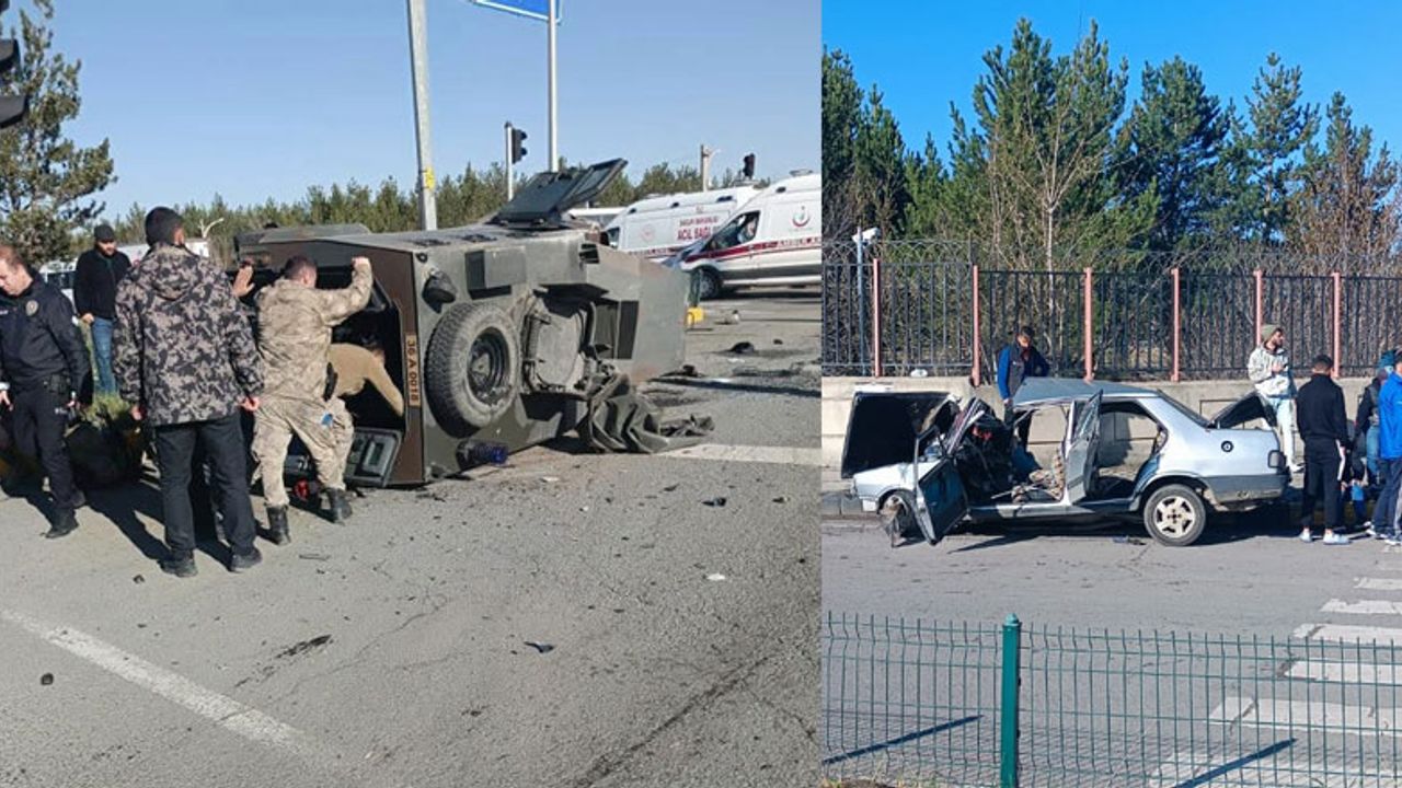 Kars'ta zırhlı polis aracı kaza yaptı: 1 ölü, 5 yaralı