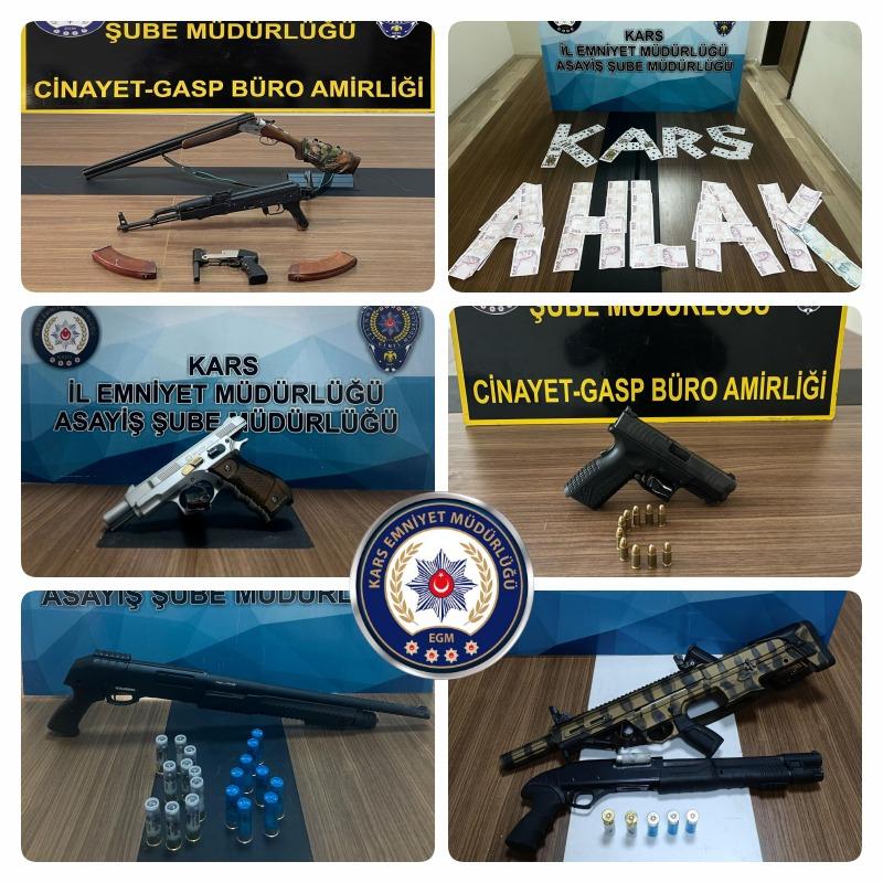 Kars'ta 1 aylık suçlularla mücadele verileri açıklandı