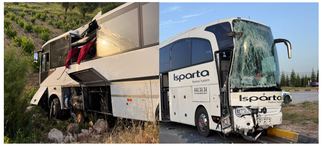 Isparta-Afyon arasında korkutan kaza: 28 yaralı