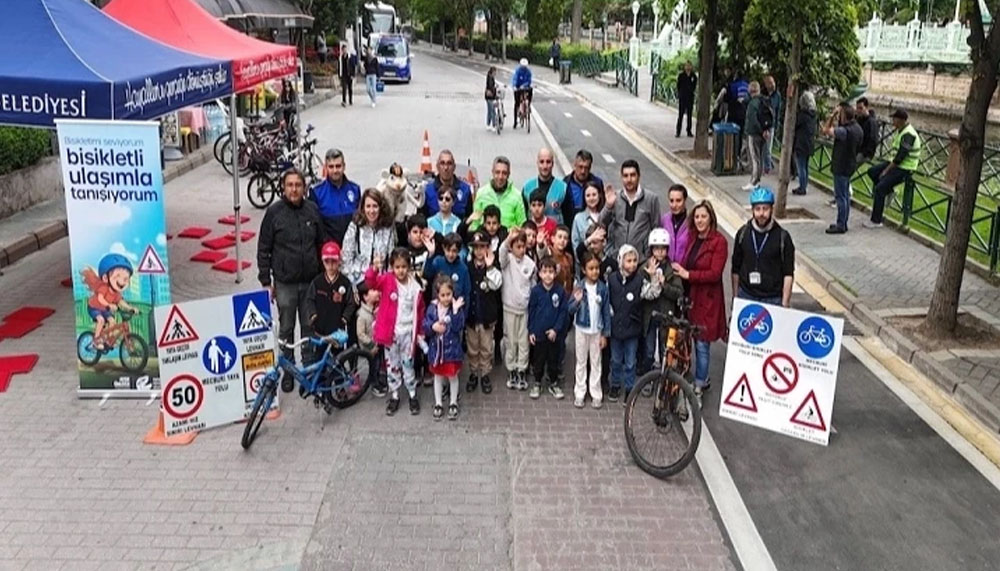 Eskişehir'de yollar bisikletlerin