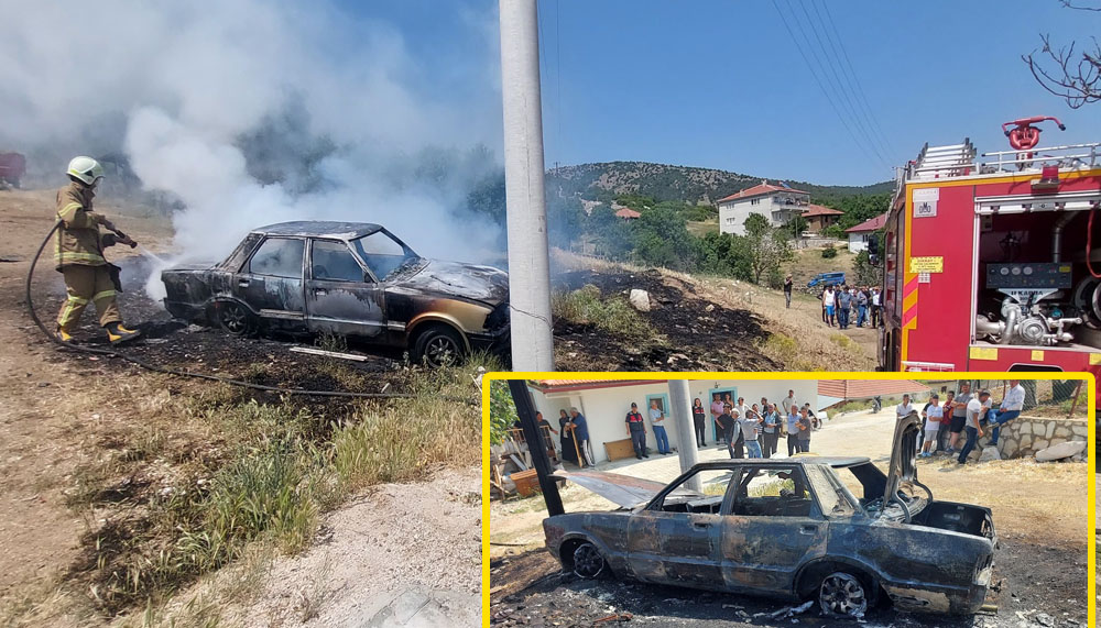 Doğanbaba Köyü’nde otomobil alevlere teslim oldu – Birlik Haber Ajansı